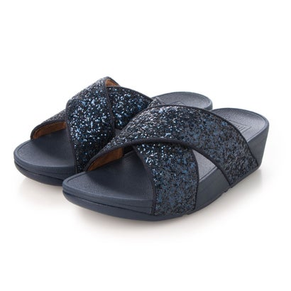 人気の フィットフロップ fitflop LULU GLITTER SLIDES Midnight Navy