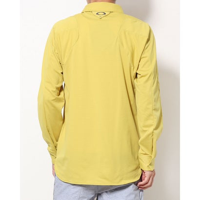オークリーOAKLEYメンズゴルフ長袖シャツSKULLREVOLVE3DWVLSSHIRTFOA404229(イエロー)