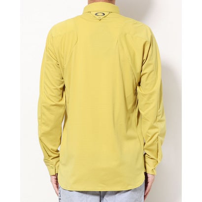 オークリーOAKLEYメンズゴルフ長袖シャツSKULLREVOLVE3DWVLSSHIRTFOA404229(イエロー)