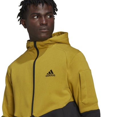 アディダスadidasエッセンシャルズフォーゲームデーフリースフルジップパーカー(グリーン)