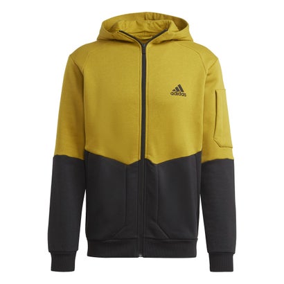 アディダスadidasエッセンシャルズフォーゲームデーフリースフルジップパーカー(グリーン)