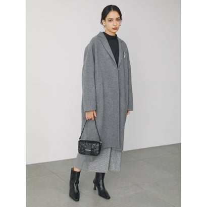 ミラオーウェン Mila Owen ウール混テーラードコクーンコート （GRY）