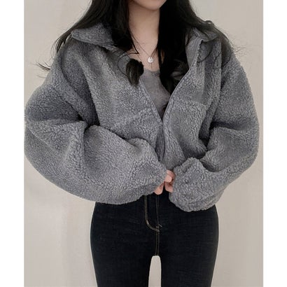 【SALE／80%OFF】 買得 ドゥーラドゥーラ Doula オーバーサイズボアジップブルゾン グレー catalejocorp.cl catalejocorp.cl