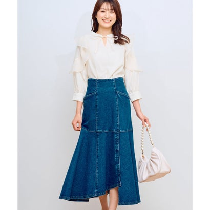 ノエラ Noela アシメデニムスカート インディゴブルー 【新品、本物