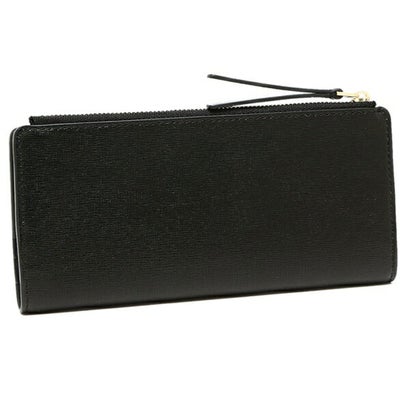 日本製・綿100% TORY BURCH トリーバーチ 長財布 黒 ブラック 