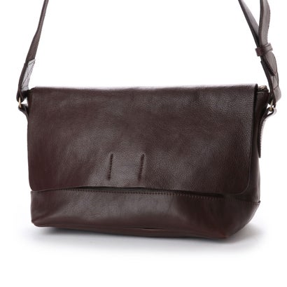 ビカーシ BICASH なめし革ショルダーバッグ （DARK BROWN）