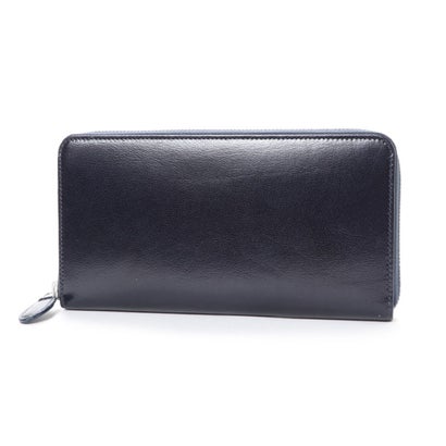 ＜ロングセラー＞オティアス Otias ベジタブルタンニンなめしバッファローレザー ラウンドジップ長財布/ロングウォレット （ネイビー）