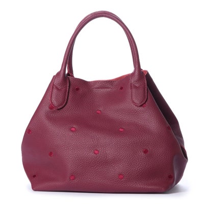 <ロングセラー>【テレビ ドラマ着用アイテム】ペルケ perche 牛革ドット刺繍トートバッグ(パープル)|LOCOMALL(ロコンド公式ストア)