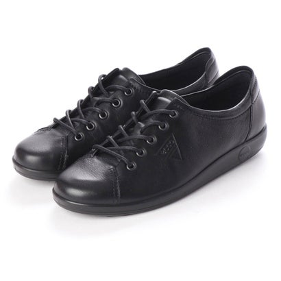 エコー ECCO Womens Soft 2.0 Tie （BLACK WITH BLACK SOLE）｜LOCOMALL（ロコンド公式ストア）