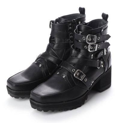 ヨースケ YOSUKE [原宿店×YOSUKE堅苦しさSHOP押さえるコラボアイテム]ベルテッドブーツ2600529 （黒いこと）