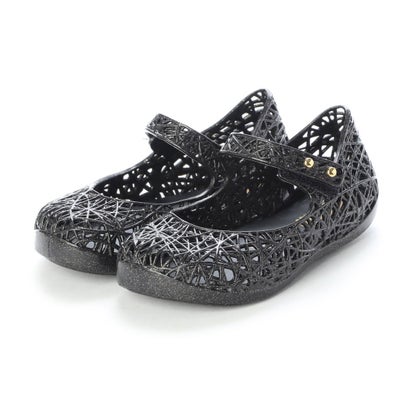 メリッサ melissa MINI MELISSA CAMPANA ZIG ZAG VI BB （BLACK/SILVER GLITTER）