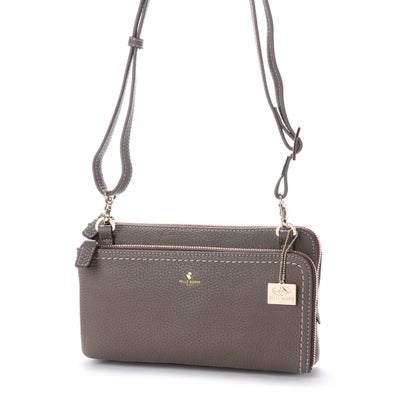 ペレボルサ PELLE BORSA 「レネット」財布ショルダー（トープ）日本製｜LOCOMALL（ロコンド公式ストア）