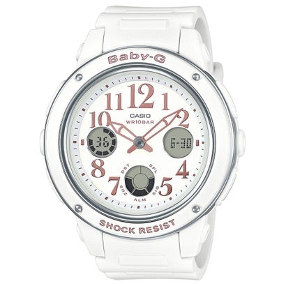 【BABY-G】華やかなアラビック数字 / BGA-150EF-7BJF （ホワイト×ピンクゴールド）