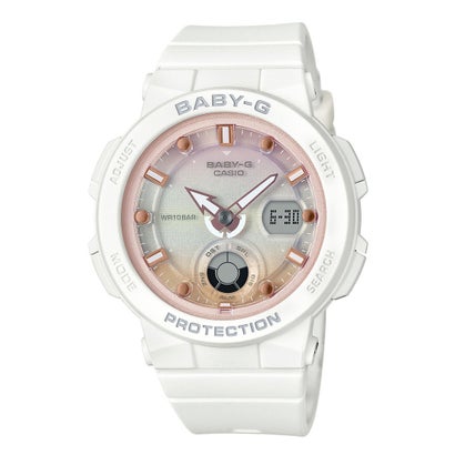 【BABY-G】Beach Traveler Series(ビーチ・トラベラー・シリーズ) / BGA-250-7A2JF （ホワイト×ピンク）