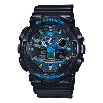 【G-SHOCK】ブルーカモフラージュ / GA-100CB-1AJF （ブラック×ブルー）