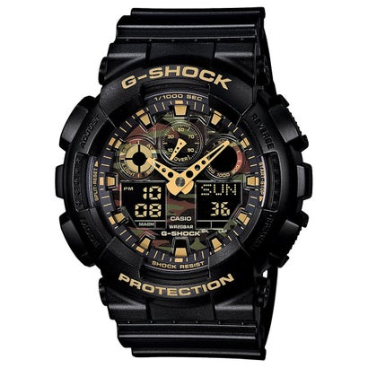 【G-SHOCK】Camouflage Dial Series（カモフラージュダイアルシリーズ） / GA-100CF-1A9JF （ブラック×ゴールド）