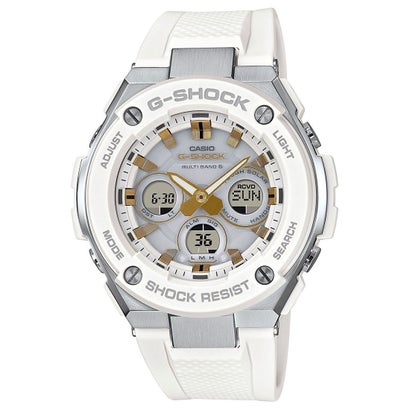 【G-SHOCK】G-STEEL(Gスチール) / 電波ソーラー / GST-W300-7AJF （ホワイト×ゴールド）