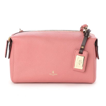 ペレボルサ PELLE BORSA 「レネット」ショルダーバッグ （コーラルピンク）日本製