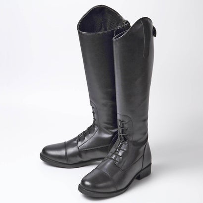 ジョッパーズ JODHPURS 合皮ロングブーツ　ふくらはぎWサイズ （ブラック）