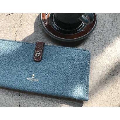 ペレボルサ PELLE BORSA 「レネットグッズ」スリムウォレット （ブルーグレー）日本製