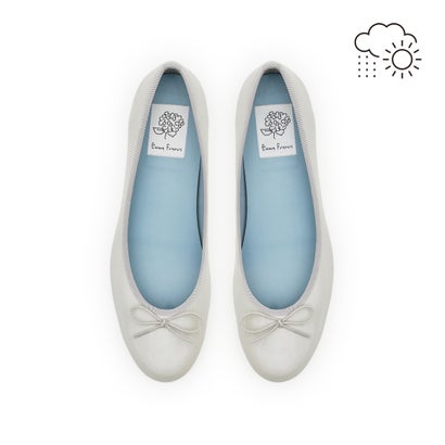 【雨水相応う】エマ フランシス Emma Francis 滑っこい バレーシューズ （薄墨色 エナメル）