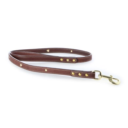 バーディ BIRDIE ハートメタルリード L 大型犬本革リード【返品不可商品】 （ブラウン）