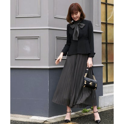 ルイルエブティック RUIRUE BOUTIQUE 【洗える】ペプラムジャケット＆トップス＆シフォンワイドパンツ3点セットアップ フォーマル セレモニー スーツ ウォッシャブル 手洗い 卒業式 入学式 七