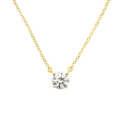 ミーティアニューヨーク METEOR NEW YORK 1ct 1粒ソリティアネックレス 『VENUS』【返品不可商品】 （18金イエローゴールドコーティング） 28,600円