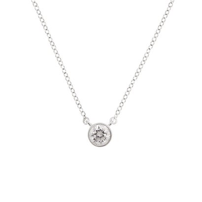 ミーティアニューヨーク METEOR NEW YORK 0.5ct 一粒ベゼルネックレス 『JUPITER』 (プラチナ (ロジウム) コーティング)【交換・返品不可】|LOCOMALL(ロコンド公式ストア)