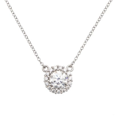 ミーティアニューヨーク METEOR NEW YORK 1ct ヘイローネックレス 『MERCURY』【返品不可商品】 （プラチナ (ロジウム) コーティング）