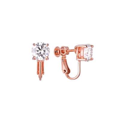 ミーティアニューヨーク METEOR NEW YORK 4ct(2ct * 2) 1粒スタッドイヤリング 『VENUS』 【返品不可商品】 （18金ピンクゴールドコーティング）