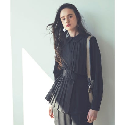 ルイルエブティック RUIRUE BOUTIQUE プリーツロングシャツ＆パンツセットアップ （ブラック&times;ブラック/BL）｜LOCOMALL（ロコンド公式ストア）