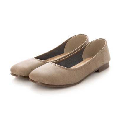 OGA O.G.A OGA Women's Pumps Flat Shoes Slip-on Ballet Shoes Made in Japan 1511 (Beige)