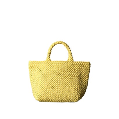 HIROFU イエロー 　レザーメッシュトート ヒロフ HIROFU 【ブレッツァバッファロー】レザーメッシュトート