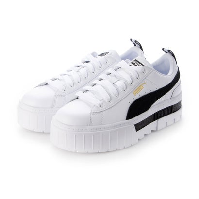 PUMA/プーマスニーカー メイズ レザー ウィメンズ 381983 (ホワイト×ブラック)