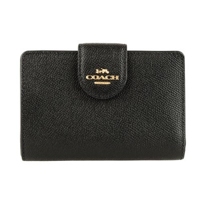 コーチ職 COACH 【Coach(コーチ職)】Coach コーチ職 二つ折り紙入れ L字ジッパー 6390（黒いこと）