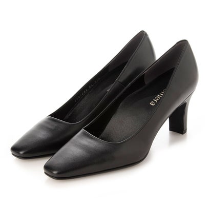 【サンプル品】 ワイズ(幅)L広め 7?ヒールスクエアパンプス