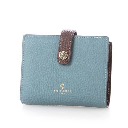 ペレボルサ PELLE BORSA 「レネットグッズ」二つ折り財布 （ブルーグレー）