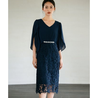 ドレスプラス DRESS+ パーティードレス（ネイビー）