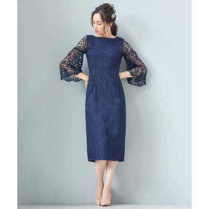 お召しもの足し加える DRESS+ スピード競技七分袖×ダマスク柄衣装お召しもの御芽出度衣装・お呼ばれ寄りあいお召しもの （米国海軍）