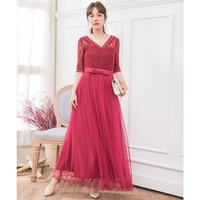 お召しもの足し加える DRESS+ スピード競技×チュールマキシ丈衣装 （赤いこと）