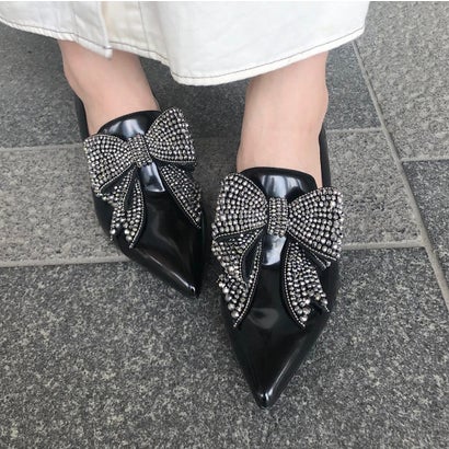 ジェフリーキャンベル Jeffrey Campbell ビッグリボンパンプス （黒いこと）