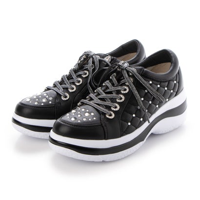 フィットジョイ FITJOY 厚底 6 eyeletスニーカー （BLK）
