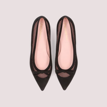 プリティ・バレリーナ Pretty Ballerinas ELLA suede-batir（内鰓 スエードクロス バティール）ポインテッドシューズ （NEGRO-BATIR）