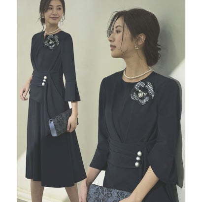 ルイルエブティック RUIRUE BOUTIQUE ウエストパールフレアワンピース 華燭の典 寄り合い 御召しもの （米国海軍）