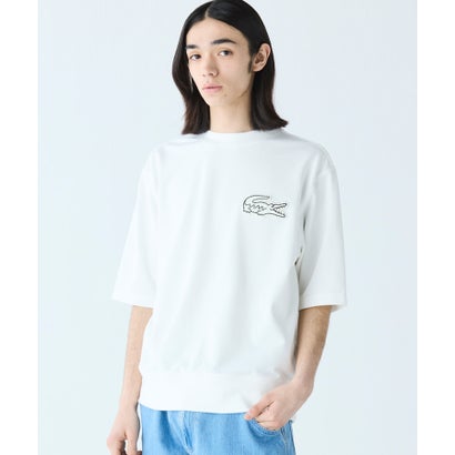 ラコステ LACOSTE オーバーサイズクロックエンブレムスウェットTシャツ （ホワイト）
