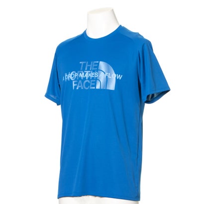 ザ ノース フェイス THE NORTH FACE メンズ 陸上/ランニング 半袖Tシャツ S/S A Drop Logo Crew(ショートスリーブアドロップロゴクルー) NT12282 （ブルー）画像