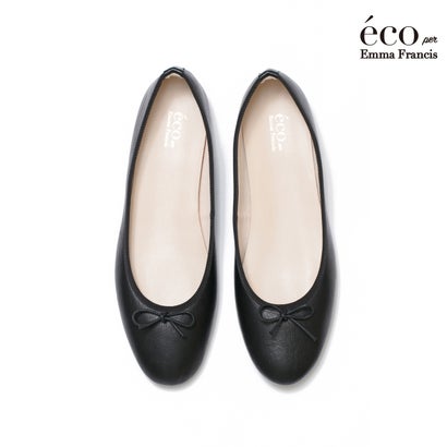 【店卸し資産なめし革】エマ フランシス Emma Francis ストックレザーバレエシューズ （黒いこと レザースムース）