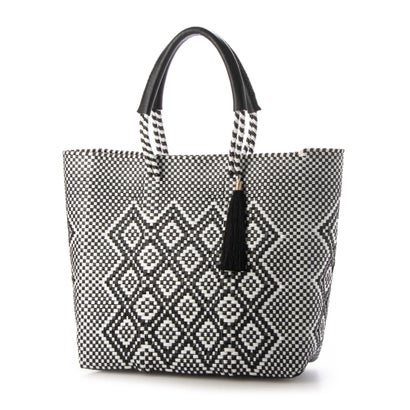 ヒマワリ HIMAWARI 編み込みBAG (BLACK/WHITE)|LOCOMALL(ロコンド公式ストア)