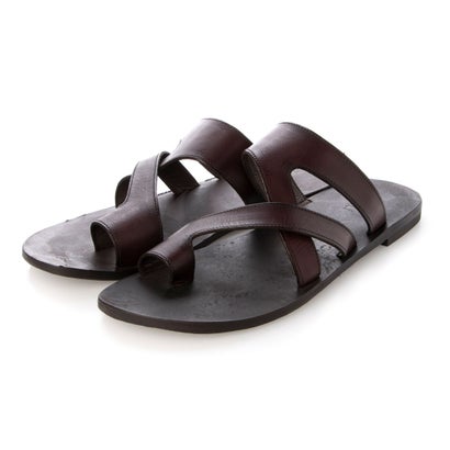 マドゥリ MADULI 手染めレザートングサンダル （DARK BROWN）